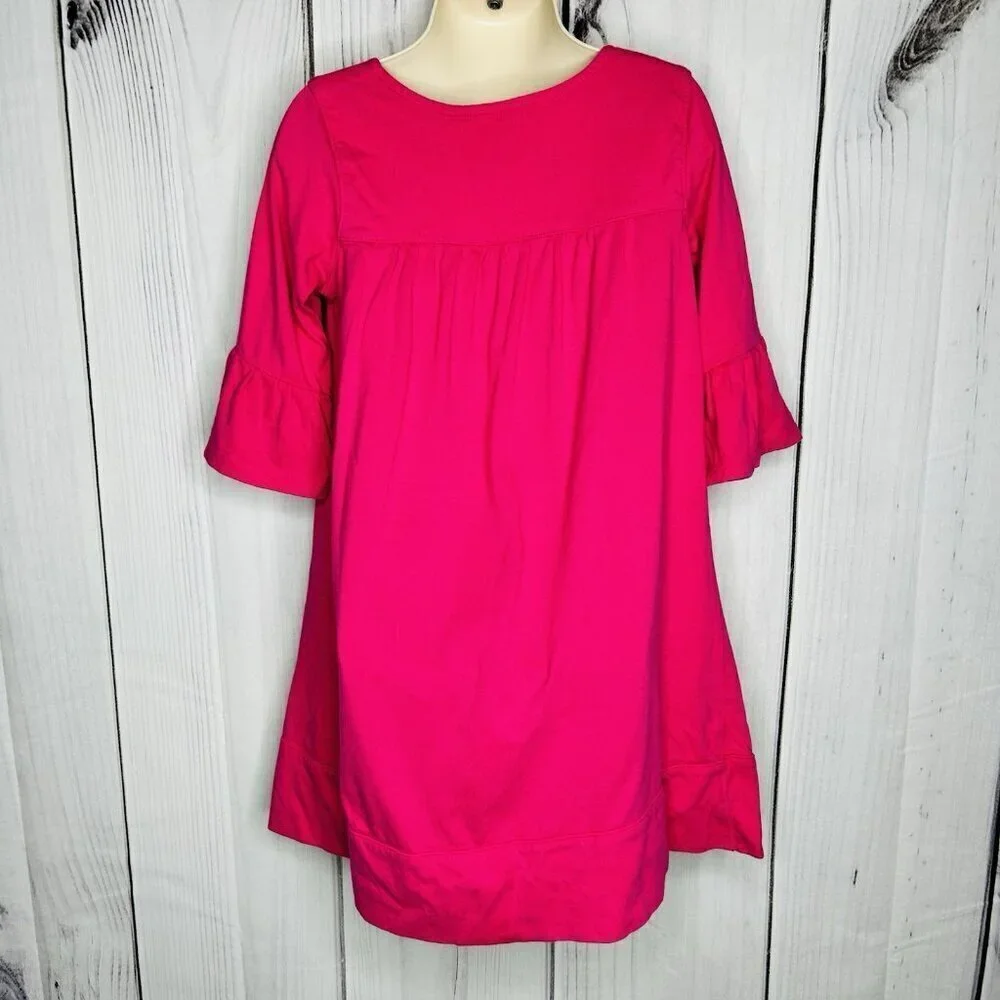 Carter’s Toddler Girls Pink Long Sleeve Dress Size 4T Floral Embroidery